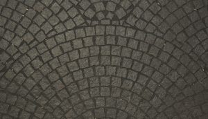 Fan shaped G603 Granite Tumbled Cobble Stone