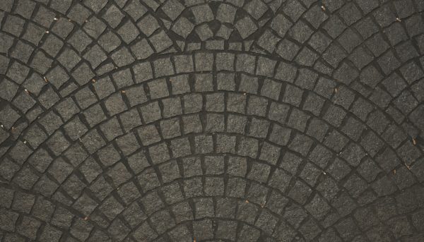 Fan shaped G603 Granite Tumbled Cobble Stone