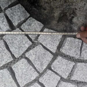 Fan shaped G603 Grey Granite Meshed Cobblestone