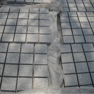 Cheap G603 Granite Tumbled Cobble On Mesh