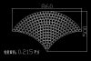 Fan shaped G603 Granite Mesh Cobblestone Pavers for Floor Tile
