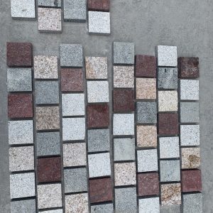 G603 Grey Granite Meshed Cobblestone Granite Exterior Paver stone