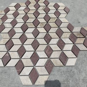 Exterior Paver stone G603 Grey Granite Meshed Cobblestone Granite